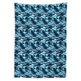 thumbnail image 3 of Ambesonne Palm Tree Tablecloth Rectangular Table Cover, Geometric Blue Shades, 52"x70", Blue Dark Blue White, 3 of 4