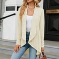 thumbnail image 6 of Aboser Dressy Casual Cardigans for Womens Drape Open Front Outwear Ruffles Long Sleeve Duster Cardigan Elegant Embroidery Blouse Tops Lightweight Work Coats, 6 of 7