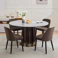 thumbnail image 2 of Set de 2 Gris Tela cm de Profundidadining Chairs con Upholstered Cojín y Natural Madera Legs y Ergonómico Curved Back para Kitchen, 2 of 7