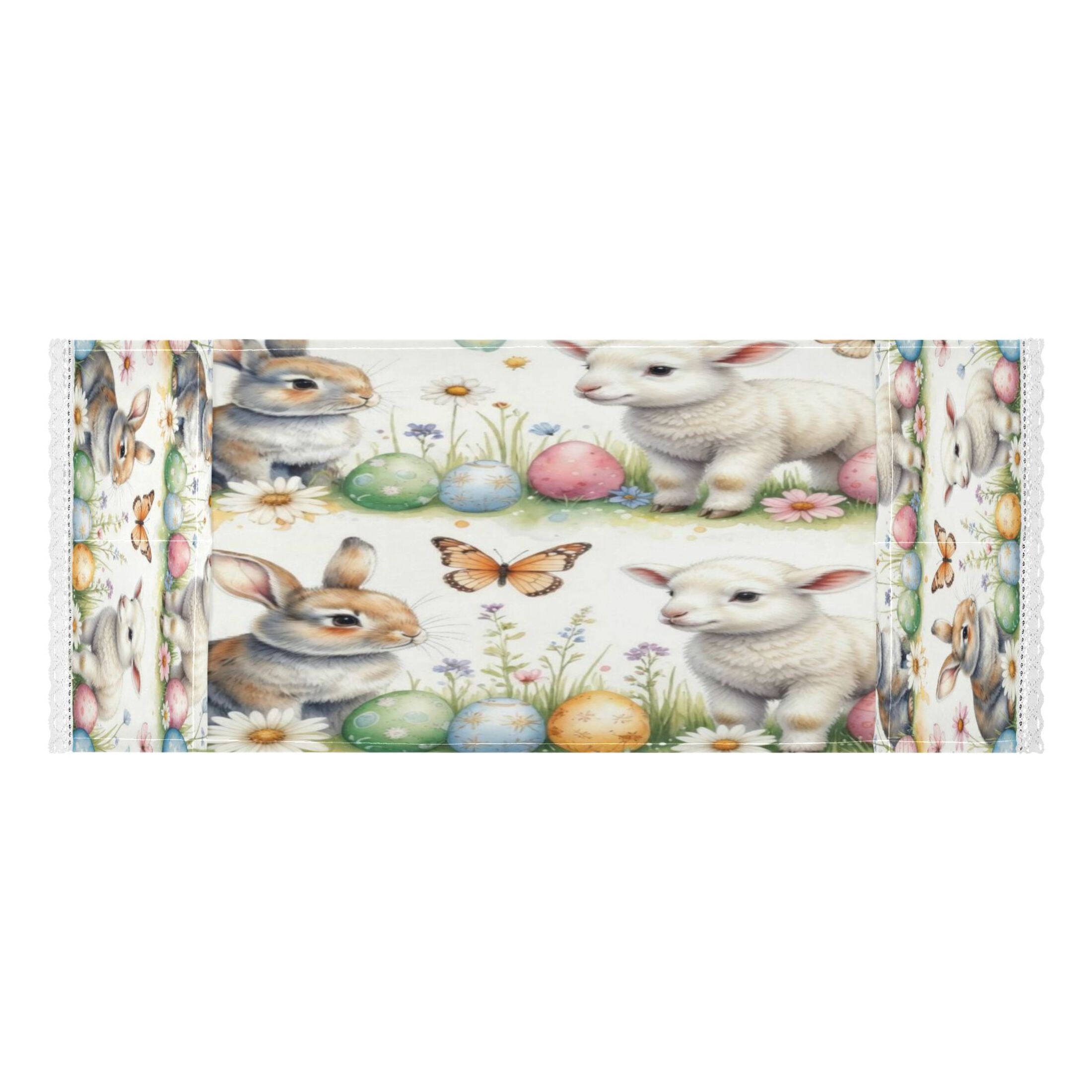 Wobogo Spring Bunny Lamb Washing Machine Cover Dustproof Washer Dryer Cover Waterproof Laundry Room Decorative Protector