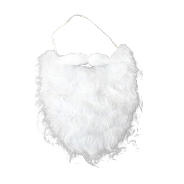 Naiovety Bigote de Papá Noel Barba falsa Decoración de fiesta de Navidad Escudo Accesorios rizados Cubierta Cosplay Rendimiento de los niños Kits de decoración para fiestas