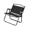 thumbnail image 1 of Silla de Camping, taburete de Picnic con asas de madera, asiento de pesca, silla portátil para exteriores, sala de estar, jardín, senderismo, viajes y Estante negro y negro, 1 of 8