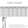 thumbnail image 3 of Tianiyouqing Plus Size Linen Capri Pants for Women High Waist Drawstring Comfy Cropped Pants Elastic Lightweight Vacation Flowy Pants with Pockets Khaki XL, 3 of 9