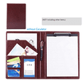 thumbnail image 2 of A4 PU Padfolio File Folder Portfolio Business Document Holder Metal Clipboard Pad Document Organizer Holder, D, 2 of 9