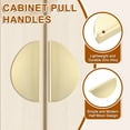 thumbnail image 4 of Uxcell Cabinet Pull Handles, Zinc Alloy Modern Drawer Pulls for Kitchen Cupboard Dresser Cabinet Hardware Gold, 4 of 7