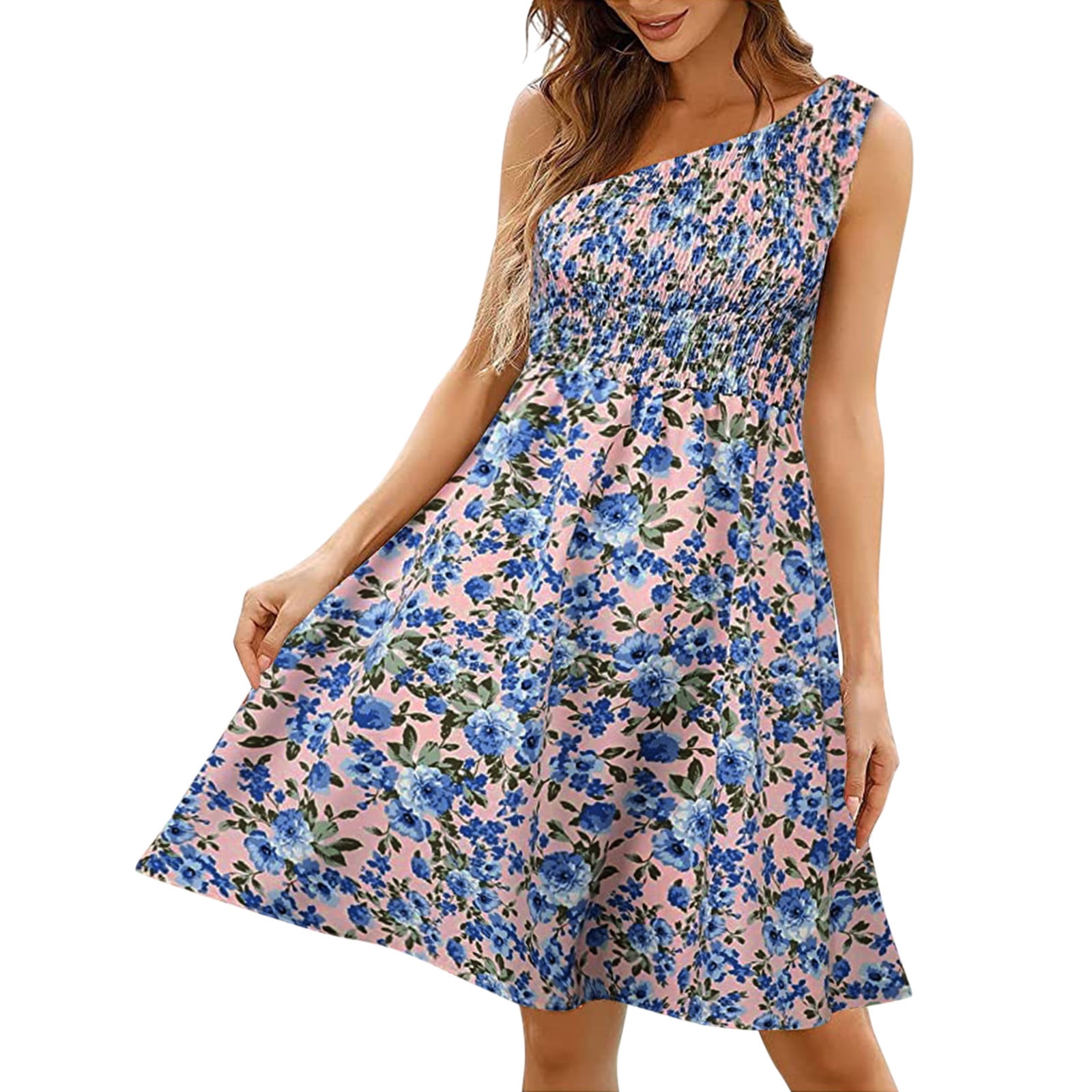 Flowy Beach Dress Knit Swing Dress 