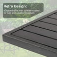 thumbnail image 3 of MFSTUDIO 36” Patio Counter Height Bar Table, Square Metal Outdoor Patio Table Heavy Duty, Black, 3 of 10
