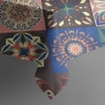 thumbnail image 4 of Multicolor Ethnic Geometric Pattern Rectangle Tablecloth 60"x120",Waterproof Polyester Rectangle Table Cloth, Wipeable Spillproof Polyester Tablecloth for Dining, Camping, Indoor and Outdoor, 4 of 6
