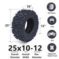 thumbnail image 6 of Towallmark 2pcs ATV All-Terrain Tires – Rubber Trail Mud Sand Off-Road Tires AT25x10-12 6PR TL KNIGHT, 6 of 7