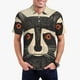 thumbnail image 1 of Balery Retro Raccoon Graphic Print Camisa Polo de Hombre con Estampado, de Manga Corta y Tejido Medio, Camisa Tipo Golf Polo-4X-Large, 1 of 6