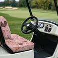 thumbnail image 4 of POLERO Golf Cart Bench Seat Covers Pink Rooster Chicken Print Non-slip Ezgo Club Car Front Seat Cover Set Fit for Golf Cart Accessories Easy to Install, 4 of 8