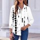 thumbnail image 4 of Camisa Impresa Casual de Manga Larga de las Mujeres con Cuello con Botones para el Uso Diario, 4 of 6