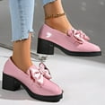 thumbnail image 5 of Mostsola Heels for Women Dressy Bowknot Platform Loafers Slip on Business Casual Shoes, 5 of 8