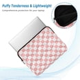 thumbnail image 2 of FORMRS 13-13.3 inch Laptop Sleeve Case Soft Carrying Quilted Computer Bag Cover, Pink White Checked Pattern, 2 of 7