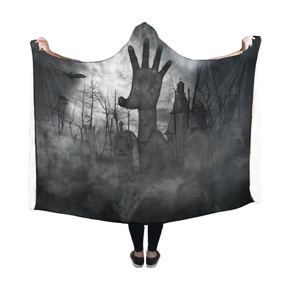 ASHLEIGH zombie Fashion Hooded Blanket 50x60 inch Kids Girls Boys Toddler Blankets with Hood