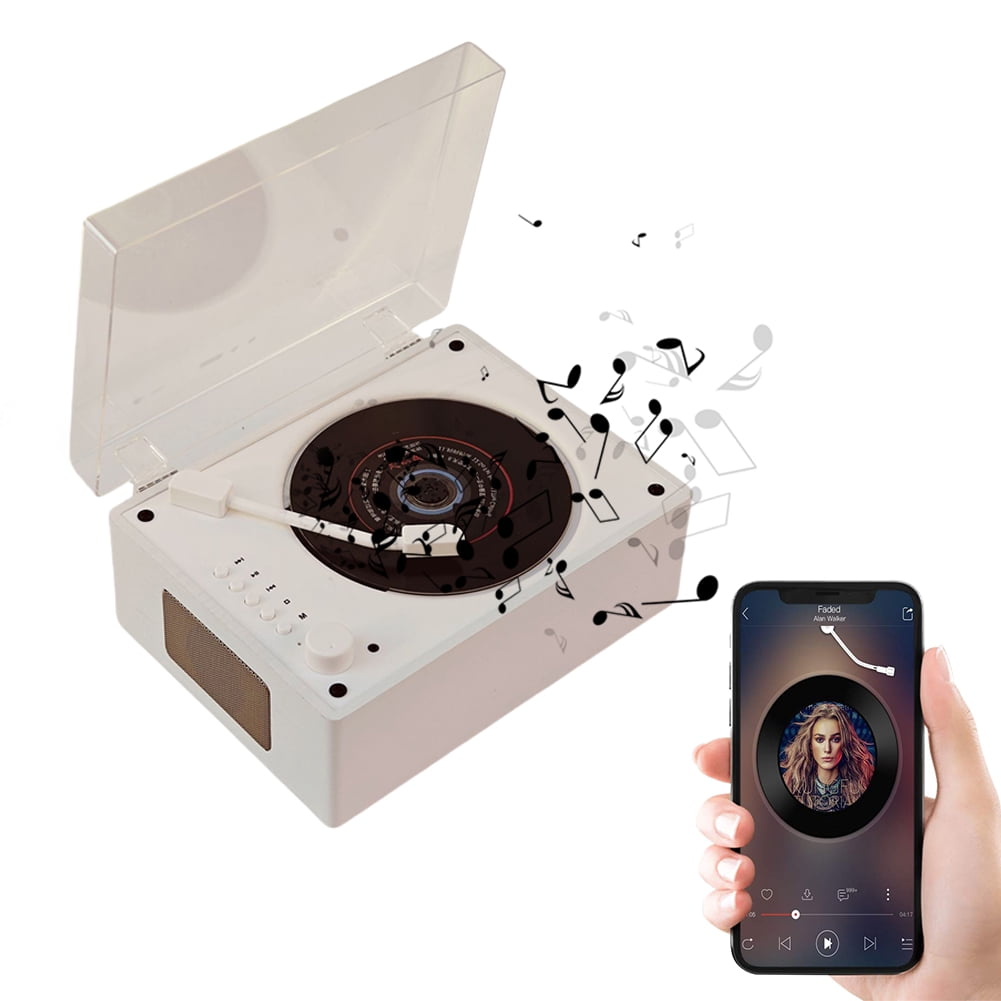 BLEEUS Cd Player Rechargeable Bluetooth-compatible 5.0 Music Player W/ Remote (White)Audio Equipment