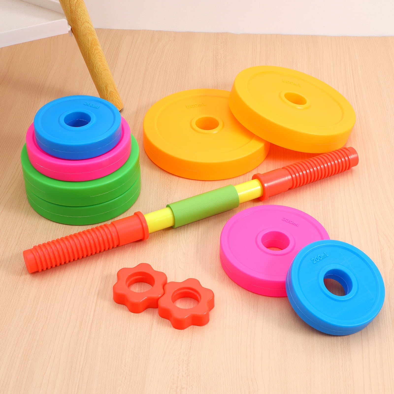 Tersarium Plastic Dumbbell Kids Adjustable Dumbbell for Kids 18.11*1.57*1.57''