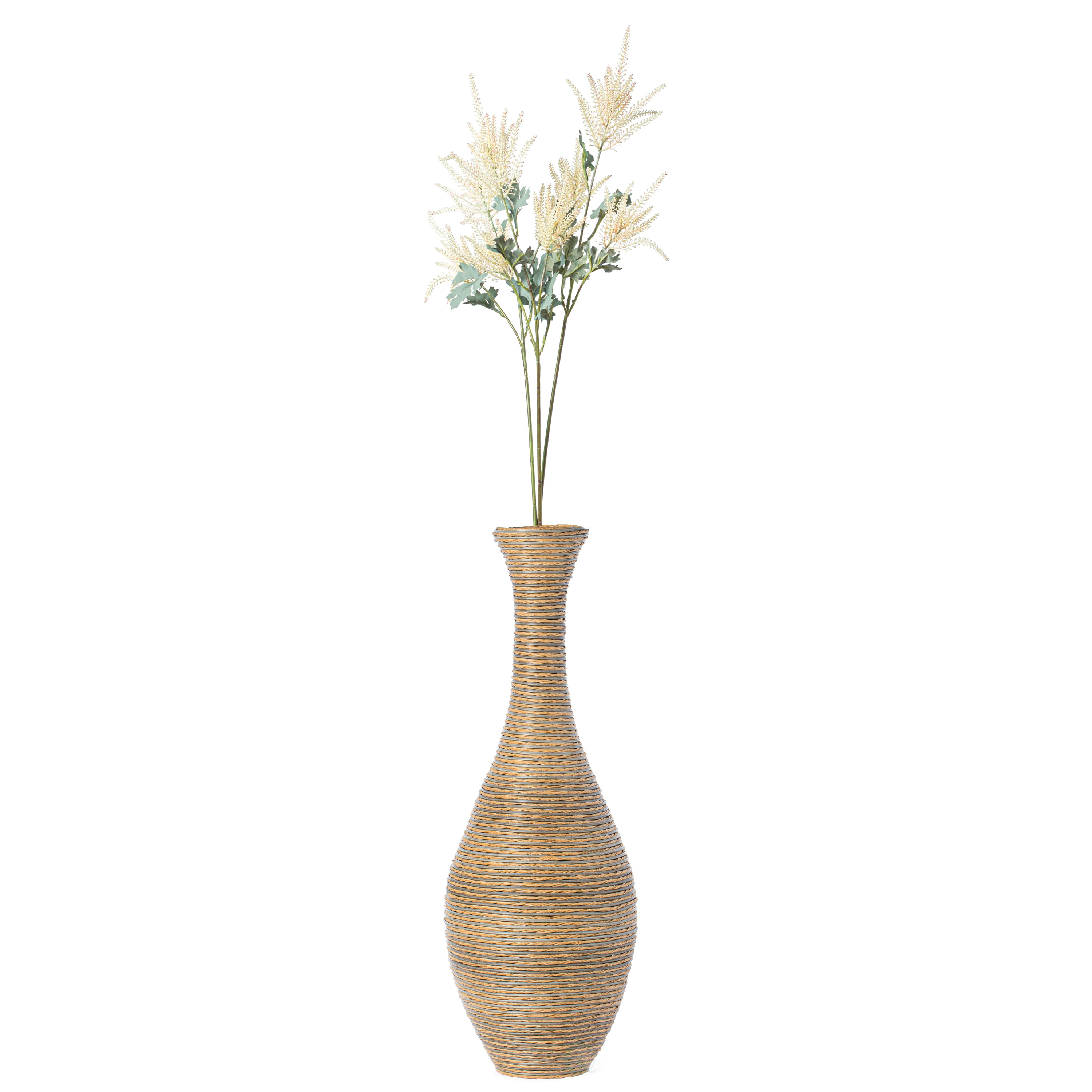 Uniquewise Tall floor vase, 38InchTall Floor Vase, Artificial Rattan