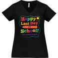 thumbnail image 3 of Inktastic Happy Last Day Of School Women's Plus Size V-Neck T-Shirt, 3 of 5