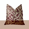 thumbnail image 1 of PBRA2277-1616-DP Plutus Coussin de Luxe Rouge & Beige, 16 x 16 Po., 1 of 3