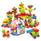 thumbnail image 3 of Juego de bloques de construcción para niños pequeños First Builders, bolsa de construcción grande con 100/130 piezas y almacenamiento, azul, a partir de 1 año, 3 of 6