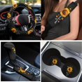 thumbnail image 3 of Yuyamidu Sunflower Car Seat Cover Set with Floor Mats Dog Paw Steering Wheel Cover Seat Belt Pad Cup Holder Gear Shift Knob Cover Set Fit for Most Cars SUVs, 3 of 6