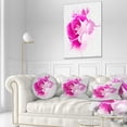 thumbnail image 3 of Designart Bright Pink Rose Flower Watercolor - Flowers Throw Pillowwork - 12x20, 3 of 5