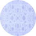 thumbnail image 1 of Ahgly Company Indoor Round Oriental Blue Traditional Area Rugs, 4' Round, 1 of 4