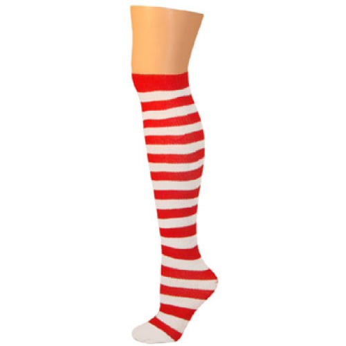 Child Thigh High Ragdoll Socks - Red/White - Walmart.com