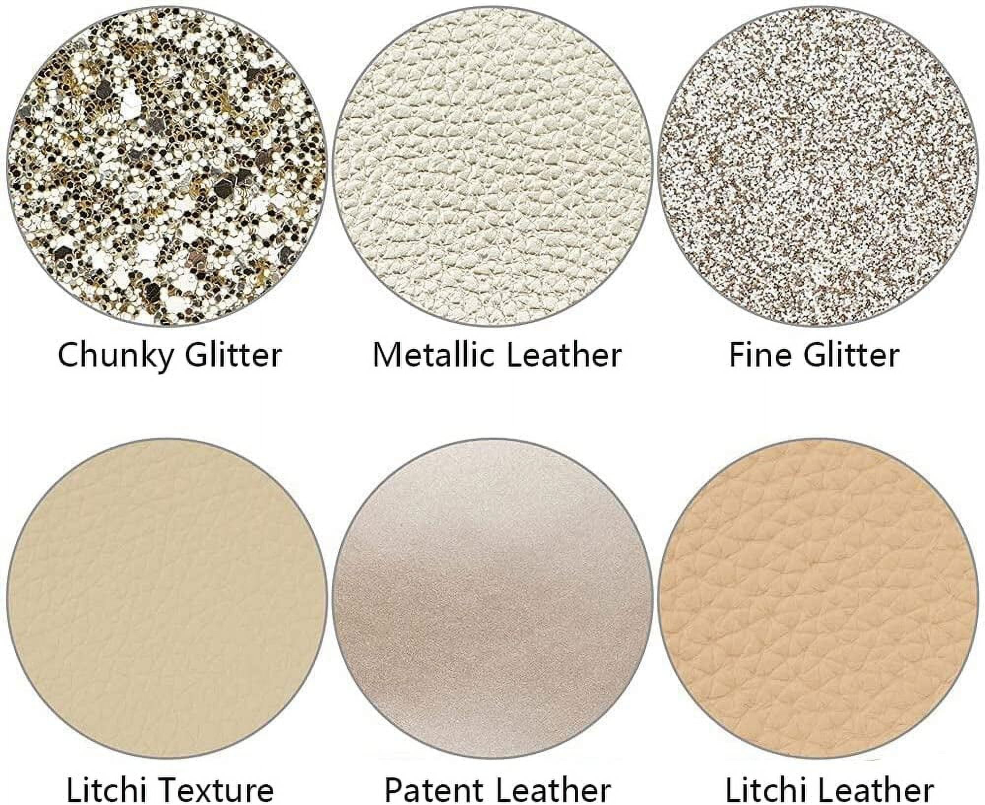 30cm x135cm Metallic Lichi Texture Faux Leather Sheets, Shiny
