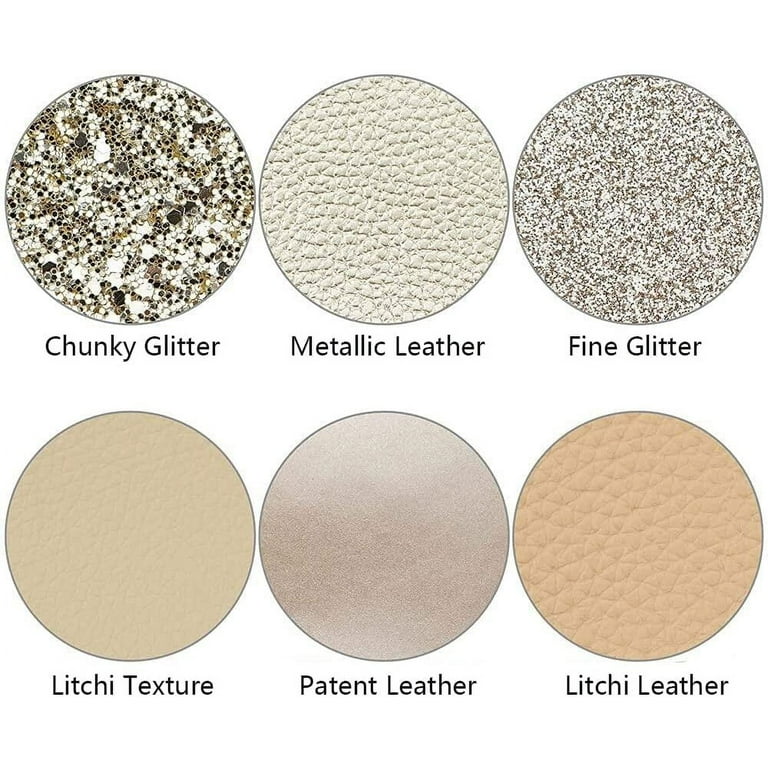 Felt Backing Glitter Vinyl Chunky Glitter DIY Faux Leather Sheets