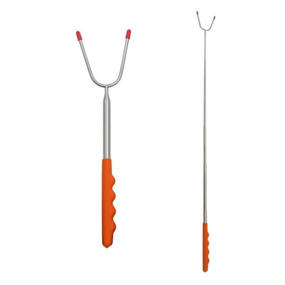 DPTALR Barbecue Kebabs, 1-piece Stainless Steel For Outdoor Barbecue, U-shaped Barbecue Fork Extension, Wooden Handle