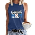 thumbnail image 2 of EQWLJWE Hauts d'Été pour Femmes Hauts pour Femmes en Liquidation Mode Femmes Imprimé Col Rond Sans Manches Chemises Tuniques Tee Tops, 2 of 5