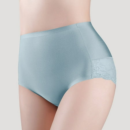 uublik High Cut Briefs for Women Soft Underwear Super Stretchy Briefs Full Coverage Panties Womens Lace Underwear Blue