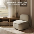 thumbnail image 4 of BELLEZE Modern Upholstered Swivel Accent Chair with Hidden Storage, 360° Rotating Chair, Easy Assembly Compact Chair for Living Room, Bedroom, Office, Space-Saving Design - Beige, 4 of 7