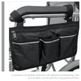thumbnail image 4 of Sac de Fauteuil Roulant Organisateur Latéral Sac de Rangement Suspendu avec Bande Réfléchissante, 4 of 8