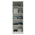thumbnail image 7 of Madesa Pantry Storage Cabinet Armoire Closet with 2 Doors and 5 Utility Shelves 23"L Wooden Organization Unit for Bedroom, Office, Laundry Room, Kitchen, and Garage - White, 7 of 7