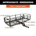 thumbnail image 2 of Kojem 500 Lbs Hitch Mount Cargo Carrier 60" x 24" x 14" Folding Cargo Rack Rear Luggage Basket Fits 2" Receiver for Car SUV Camping Traveling, 2 of 9
