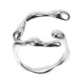 thumbnail image 1 of Shisuyan Adjustable Open Finger Rings Silver Plated Knuckle Rings Joint Index Finger Ring, 1 of 8