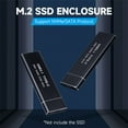 thumbnail image 4 of Amdohai M.2 NVMe/SATA Dual Protocol Mobile Hard Disk Case USB3.1 Type-C External SSD Enclosure Aluminum Alloy Shell(2 Cables), 4 of 5