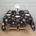 thumbnail image 3 of Pioneer Flower Floral Print Pattern Square Tablecloth, Waterproof Wipeable Spillproof Washable Table Cover for Home Kitchen Party Decor, 52"x52", 3 of 6