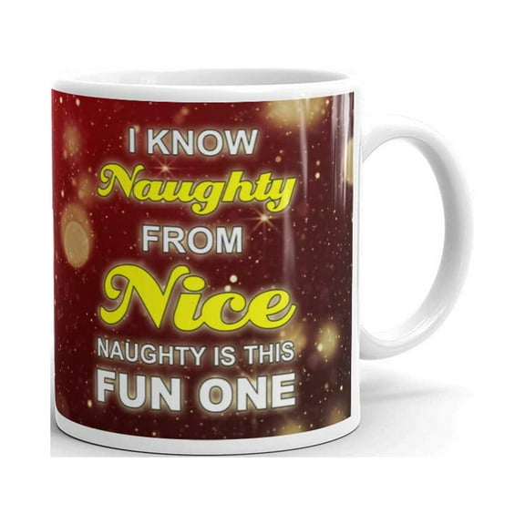 11 oz Secret Santa Gift I kow Naughty From Nice Fun One Stocking Stuffer Funny Christmas Coffee Mug