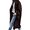 Coffee, variant on Women's Black Wool Blend Notched Collar Double Breasted Long Sleeve Trench Coat Oversized Midi