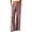 Wine, variant on cocolona Womens Casual Striped Pajama Pants Elastic Button Waist Straight Wide Leg Lounge Pants with Pockets