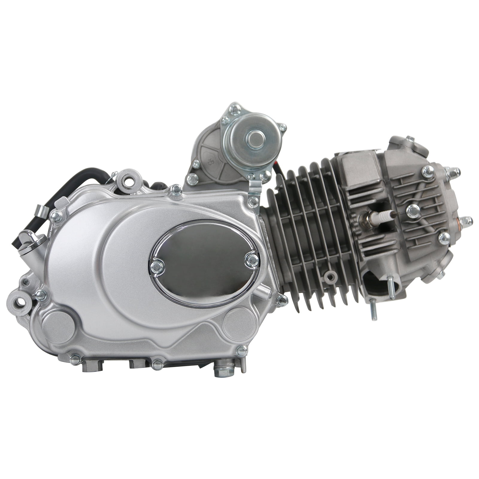 YC Yier Complete 140cc Engine Motor Kit Semi Auto Electric Start 4-Stroke Motor 3 Speed +Reverse & Wiring & Carburetor & Exhaust System for Go Kart ATV Quad Buggy Golf Cart 4 Wheelers Taotao ATC70