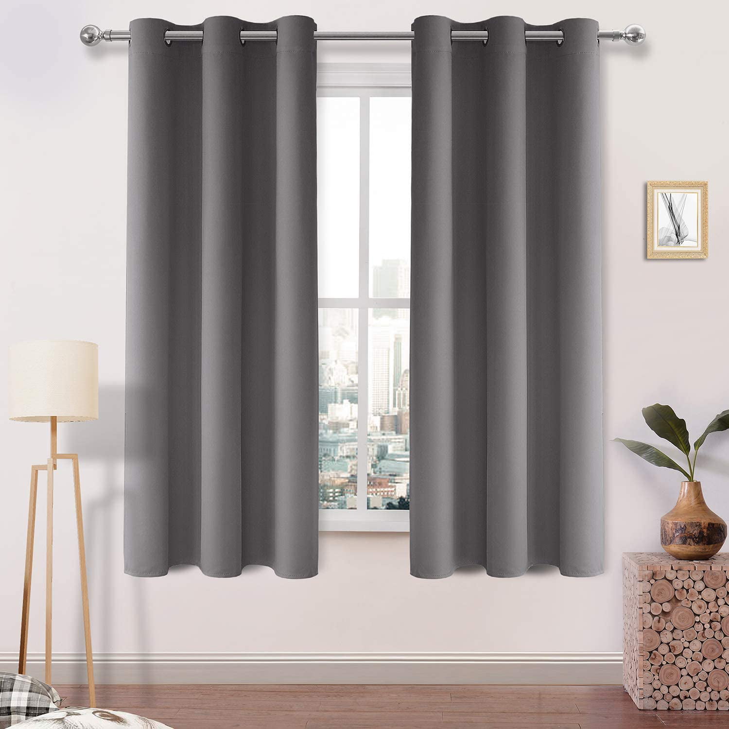 Room Darkening Blackout Curtains Thermal Insulated Curtain for Bedroom