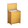 thumbnail image 3 of Oceanstar Rectangular Veneer Laundry Wood Hamper with Interior Bag, 20.25 in L x 13 in W x 24.25 in H, 3 of 6