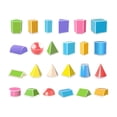 thumbnail image 4 of 24 piezas de juguetes didácticos de sólidos geométricos en 3D: cubos, esferas y formas multicolores para fomentar imaginación. Material escolar, 4 of 9