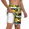 thumbnail image 3 of Balery Orange and Lemon Mens Swim Trunks Swim Shorts for Men Quick Dry Inseam Beach Shorts with Compression Liner Pocket-XX-Large, 3 of 9
