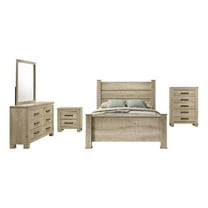 Oakglen 5-piece Eastern King Bedroom Set Weathered Oak